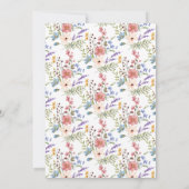 Eenvoudige Wildflower Moderne Rustieke Tuin Huweli Kaart (Achterkant)