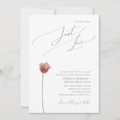 Eenvoudige Wildflower Niets Fancy Liefde Weddensch Kaart (Voorkant)