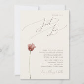 Eenvoudige Wildflower Niets Fancy Liefde Weddensch Kaart (Voorkant)