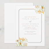 Eenvoudige Wildflower Outdoor bruiloft Kaart (Voorkant / Achterkant)