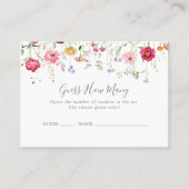 Eenvoudige Wildflower Raad hoeveel spel Kaart Visitekaartje (Voorkant)