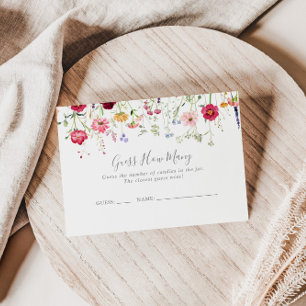 Eenvoudige Wildflower Raad hoeveel spel Kaart Visitekaartje