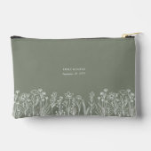 Eenvoudige Wildflower Sage Groen Bruiloft Bruidsme Etui (Achterkant)