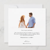 Eenvoudige Wildflower Sla de datum op Save The Date (Achterkant)