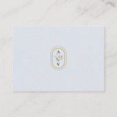 Eenvoudige Wildflower Stoffig Blauw Huwelijksrecep Informatiekaartje (Achterkant)