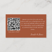 Eenvoudige Wildflower Terracotta QR Code Details Informatiekaartje (Achterkant)