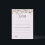 Eenvoudige Wildflower Varen Lavendel Advies Kaart<br><div class="desc">Dit eenvoudige Wildflower Fern Lavendel Advies Kaart ontwerp is een elegante opstelling van klassieke gouden geometrische lijsten verfraaid met delicate boho bloemengroen boeketten en stengels. Met een palet van tijdloze ivoren beige achtergronden met eenvoudige klassieke zwarte typografie en grillige kleurrijke wilde bloemen, het creëren van een mooi en gepolijst romantisch...</div>