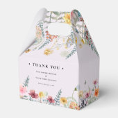 Eenvoudige Wildflower Varen Lavendel Bruiloft Bedankdoosjes (Achterkant)