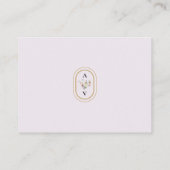 Eenvoudige Wildflower Varen Lavendel Bruiloft Rece Informatiekaartje (Achterkant)