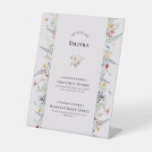 Eenvoudige Wildflower Varen Lavendel Signature Dri Reclamebord Met Voetstuk (Voorkant)