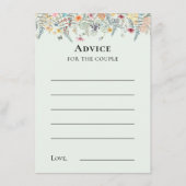 Eenvoudige Wildflower Varen Mint Groen Advies Kaar (Voorkant)