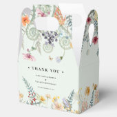 Eenvoudige Wildflower Varen Mint Groene bruiloft Bedankdoosjes (Geopend)