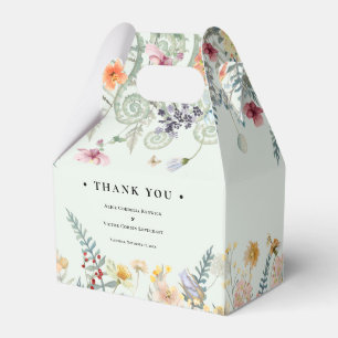 Eenvoudige Wildflower Varen Mint Groene bruiloft Bedankdoosjes