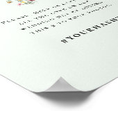 Eenvoudige Wildflower Varen Mint Groene Bruiloft H Poster (Hoek)