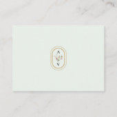 Eenvoudige Wildflower Varen Munt Bruiloft Receptie Informatiekaartje (Achterkant)