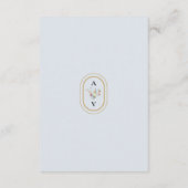 Eenvoudige Wildflower Varen Stoffig Blauw Bruiloft Informatiekaartje (Achterkant)