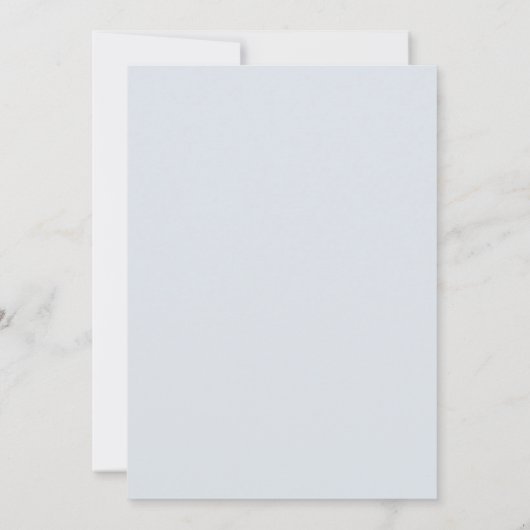 Eenvoudige Wildflower Varen Stoffig Blauw Verlovin Kaart (Achterkant)