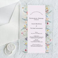 Eenvoudige Wildflower Varens Lavendel Oefen Diner