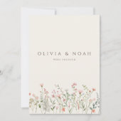 Eenvoudige Wildflower Verloving Aankondiging Kaart (Voorkant)