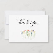 Eenvoudige Wildflower Weddenschap Hartelijk dank Bedankkaart (Voorkant)