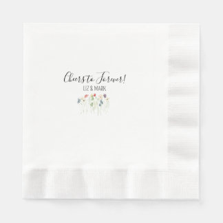 Eenvoudige Wildflower Wedding Cocktail Napkins Servet