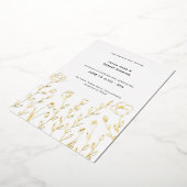 Eenvoudige Wildflower Wedding Folie Uitnodiging (Gedraaid)