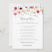 Eenvoudige Wildflower Wedding Kissing Menu Game Ka (Voorkant)