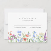 Eenvoudige Wildflower Wedding RSVP (Voorkant)