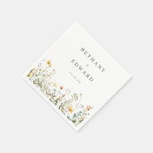 Eenvoudige Wildflower Wedding Servet (Hoek)