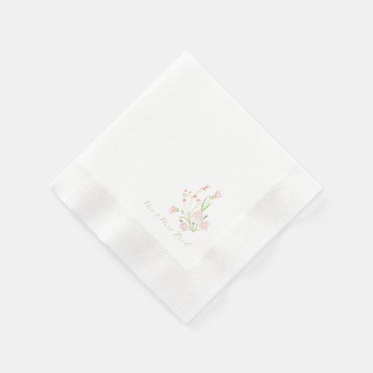 Eenvoudige Wildflower | witte servetten (Hoek)