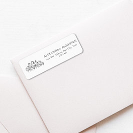 Eenvoudige Wildflowers Minimalist Floral Adres Etiket