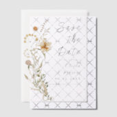 Eenvoudige Wildflowers Modern Save the Date Vellum Uitnodigingen (Offset (Uitnodiging))