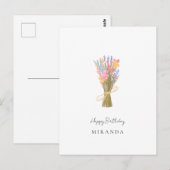 Eenvoudige Wildflowers Verjaardag Briefkaart (Voorkant / Achterkant)