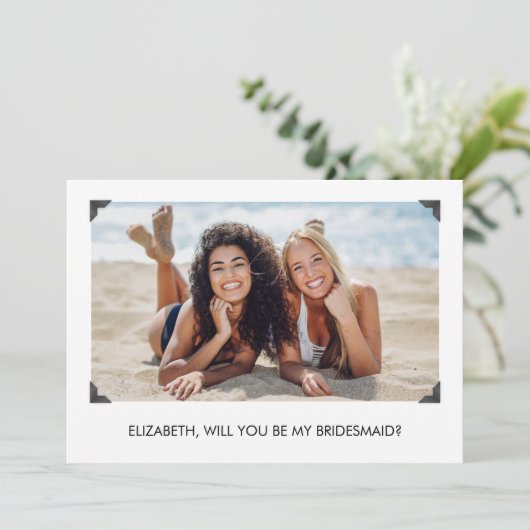 Eenvoudige Will je als mijn briefkaart (Staand voorkant)