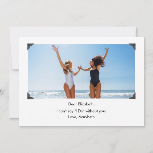 Eenvoudige Will je als mijn briefkaart (Achterkant)