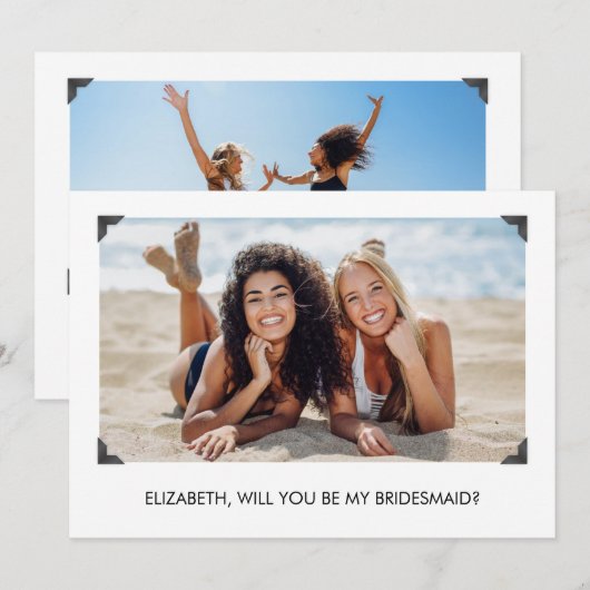 Eenvoudige Will je als mijn briefkaart (Voorkant / Achterkant)