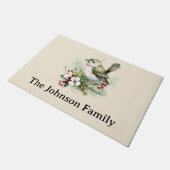 Eenvoudige Winter Bird Kerstvakantie Seizoen Deurmat (Schuin)