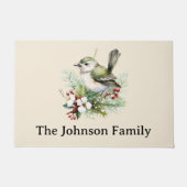 Eenvoudige Winter Bird Kerstvakantie Seizoen Deurmat (Voorkant)