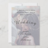 Eenvoudige Winter Bloemen Huwelijk & Foto Uitnodig Kaart (Voorkant)