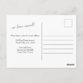 Eenvoudige Winter Forest vakantie bewegende aankon Briefkaart (Achterkant)