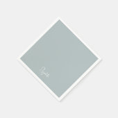 Eenvoudige Winter Ijsblauwe Persoonlijke Cocktail Servet (Hoek)