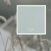 Eenvoudige Winter Ijsblauwe Persoonlijke Cocktail Servet