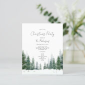 Eenvoudige Winter Kerstfeest Uitnodigen Programma  (Staand voorkant)
