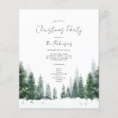 Eenvoudige Winter Kerstfeest Uitnodigen Programma  (Voorkant)