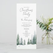 Eenvoudige Winter Kerstfeest Uitnodigen Programma (Staand voorkant)