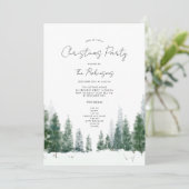 Eenvoudige Winter Kerstfeest Uitnodigen Programma  (Staand voorkant)