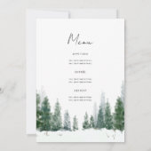 Eenvoudige Winter Kerstfeest Uitnodigen Programma  (Achterkant)