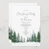 Eenvoudige Winter Kerstfeest Uitnodigen Programma  (Voorkant / Achterkant)