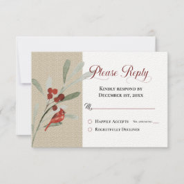 Eenvoudige winter met antwoord op het kardinale hu