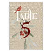 Eenvoudige winter met cardinale bruiloft-ontvangst kaart (Achterkant)